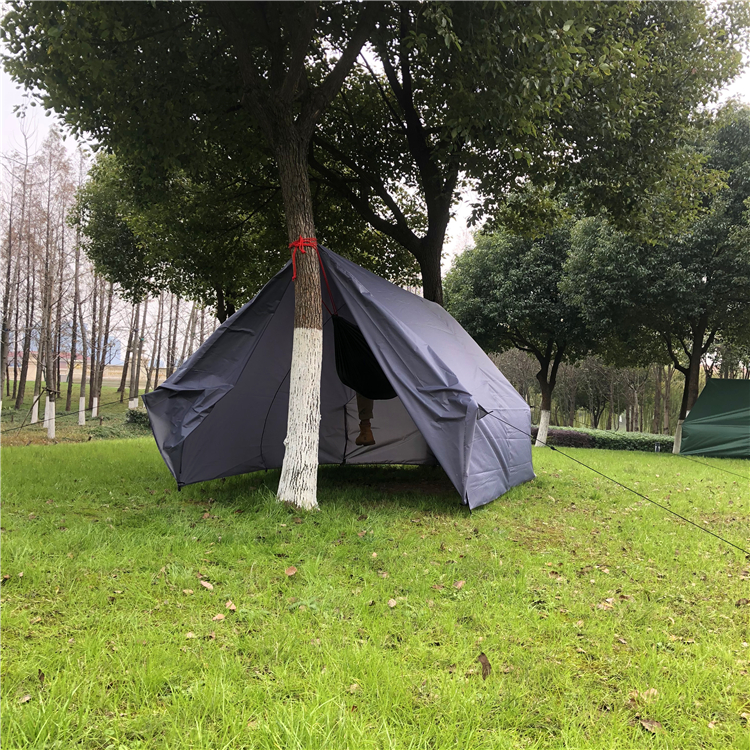 Cheap Goat Tents Ultralight Poleless Tent Multifunctional Canopy Hanging Tree Tarp A line Hammock Cover Sunshade Shelter Silver Coated Awning   